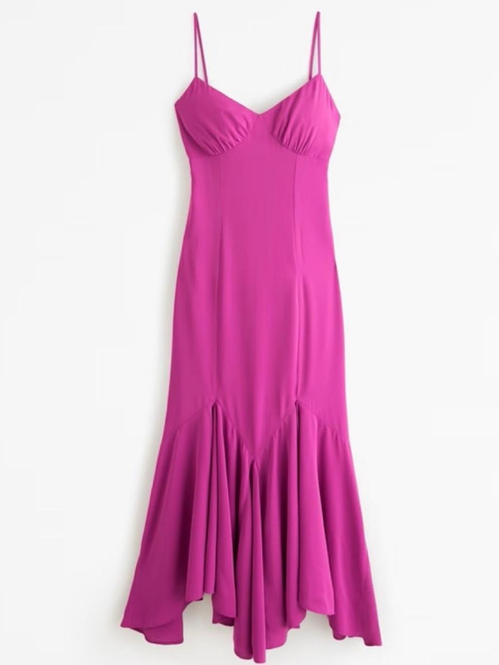 Abercrombie & Fitch A&F Fuchsia Mermaid Slip Maxi Dress size Medium $130